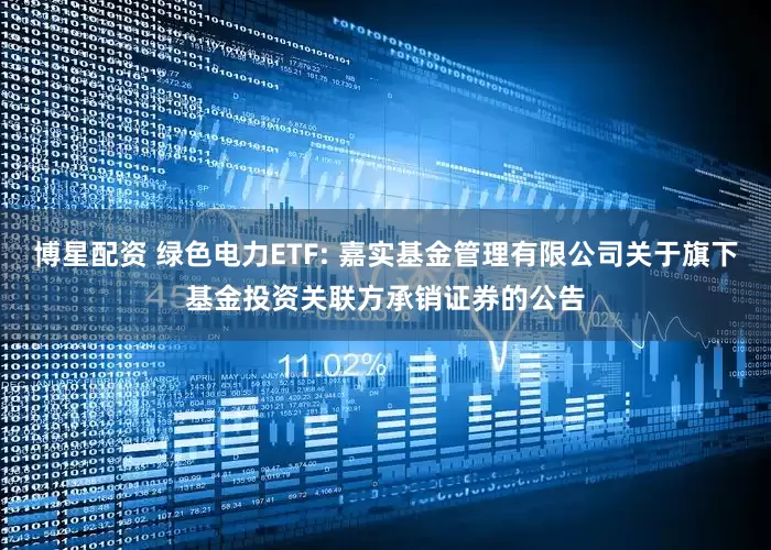 博星配资 绿色电力ETF: 嘉实基金管理有限公司关于旗下基金投资关联方承销证券的公告