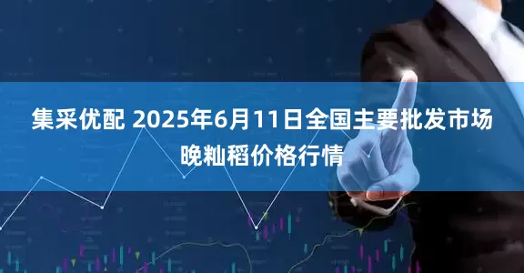 集采优配 2025年6月11日全国主要批发市场晚籼稻价格行情